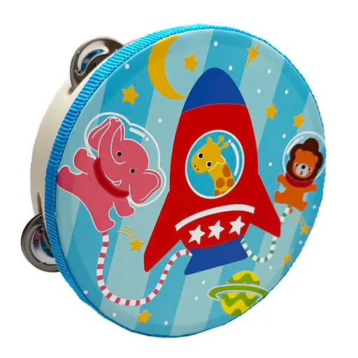 Деревянная игрушка Бубен "Космос" Bambi MD 0367-56 диаметр 15 см - фото 1