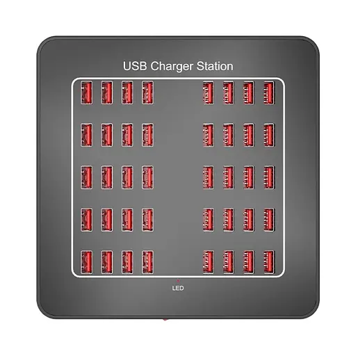 Зарядная станция ILEPO многопортовая на 40 USB портов 200 Вт / сетевое мультизарядное устройство (19014) - фото 2