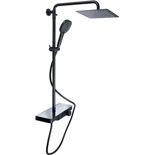 Душова система Qtap Sloup 57T105VNKBB, Чорний - фото 1