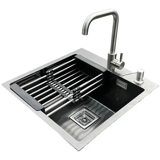 Комплект мойка + смеситель Romzha Arta Nova U-450 BL (B) - фото 1