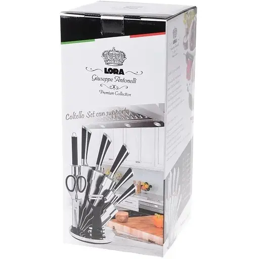 Набор ножей с подставкой 8 предметов Black (NS18SETKN) - фото 4