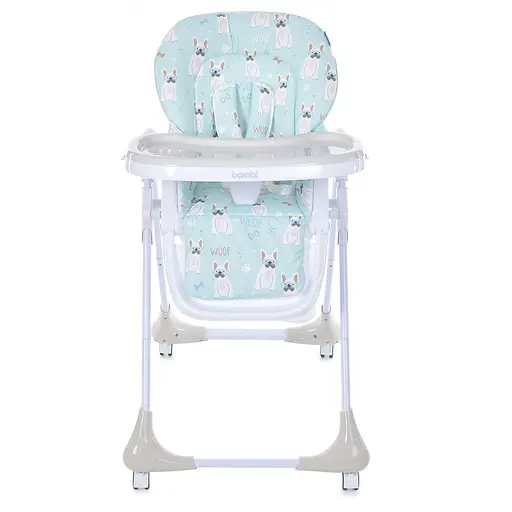 Мягкий стульчик для кормления Bambi M 3233 Puppy Boy Beige с корзиной для игрушек - фото 5