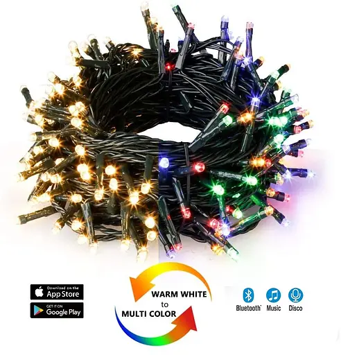 Гірлянда Light Smart Led 200l довжина 19 м мульти+теплий 20 режимів - фото 3