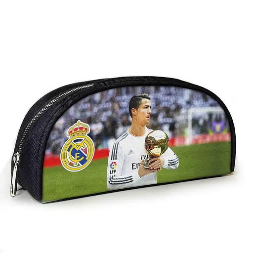 Пенал шкільний з принтом Кріштіану Роналду 23х10х8 см дитячий для дівчинки, хлопчика (3906)