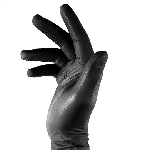 Нитриловые защитные перчатки Bradas DIAMOND размер L 8-9 черный (RWJNDBC9) - фото 1