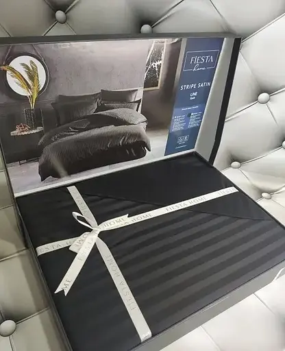 Постільна білизна Line Black Сатин-Stripe Fiesta pbe0052025 - фото 1