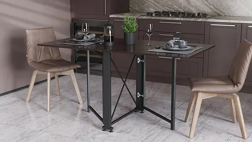 Стіл-книга трансформер Оріон 2 Ferrum-decor 750x1520x730 Чорний метал ДСП Венге Магія 16 мм (FRD-105428) - фото 2