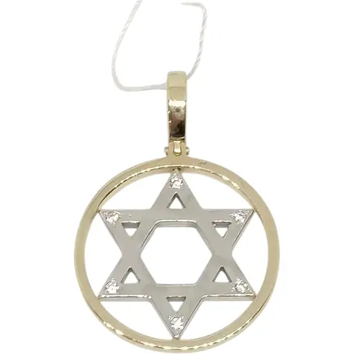 Золота підвіска Імперія золота Зірка Давида з фіанітами. ПВ723КІ