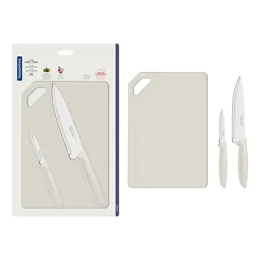 Набір ножів Tramontina Plenus light grey 3 предмети (6747192) - фото 2