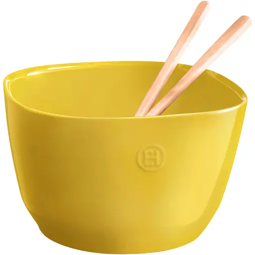 Салатник Emile Henry Tableware 22х22х14 см 3.5 л жовтий (906594) - фото 2