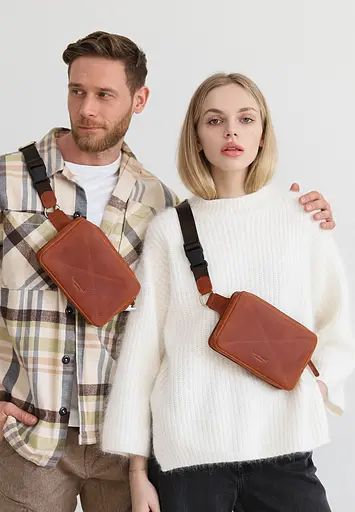 Шкіряна сумка Dropbag Mini світло-коричневий Crazy Horse - фото 3