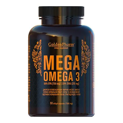 Мега-Омега-3  Golden Pharm 90 капсул