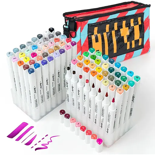 Спиртовые маркеры Arrtx Oros ASM-0380A 80 цветов