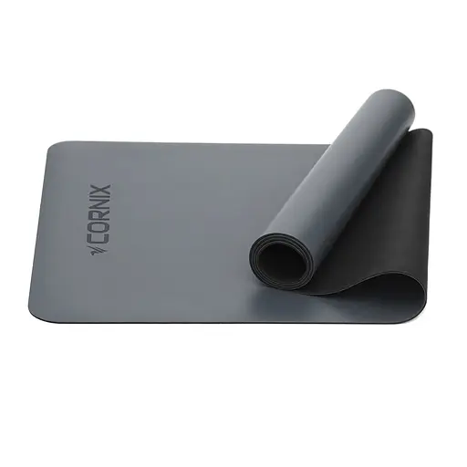 Килимок спортивний Cornix PU 183 x 68 x 0.4 см для йоги та фітнесу XR-0320 Grey - фото 5