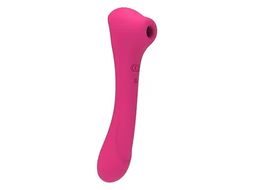 Вакуумний стимулятор клітора з вібрацією Alive New Midnight Quiver рожевий - фото 8