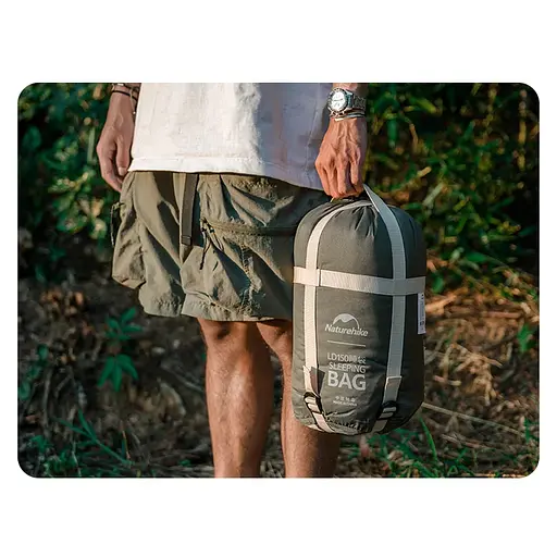 Спальный мешок Naturehike LD150 CNK2300SD016, темно-зеленый - фото 6