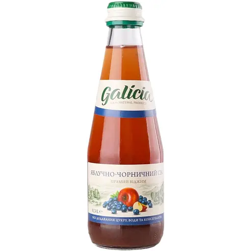Сок Galicia Яблочно-черничный неосветленный 300 мл (672710) - фото 1