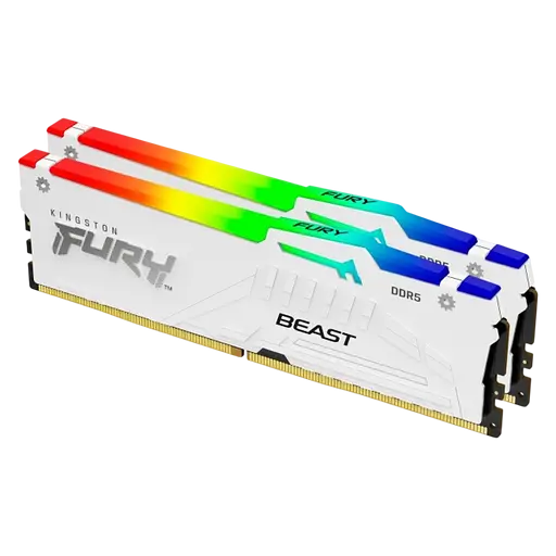 Оперативная память Kingston Fury 64GB (2x32GB) DDR5 5600MHz Beast White RGB (ex.HyperX) (KF556C36BWEAK2-64) - фото 2