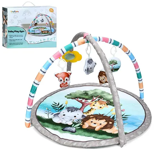 Килимок для немовляти ZL2409 з дугами та 5 підвісними іграшками