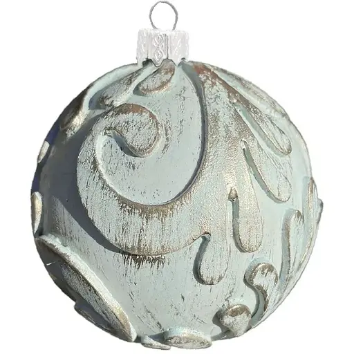 Набір ялинкових іграшок Dashuri Вінтаж 2 штуки по 8 см із золотою поталлю, атлантик 80130499