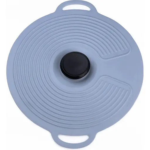 Крышка для посуды TS Kitchen силиконовая универсальная диаметром 28 см серая HP34540L - фото 1