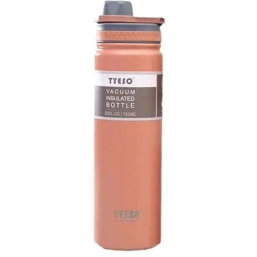 Термобутылка Tyeso 750 мл из нержавеющей стали для кофе воды pink