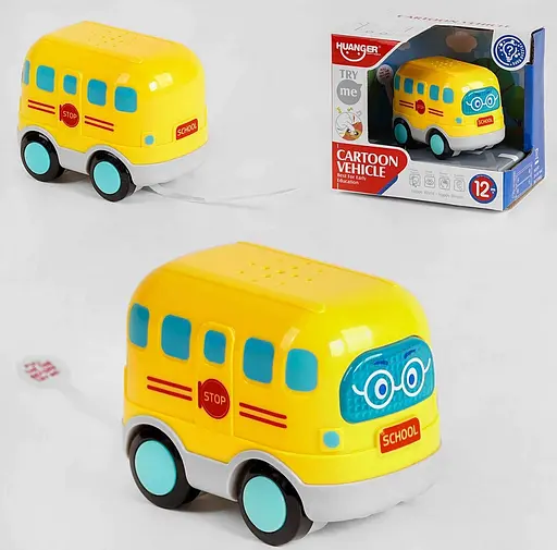 Машинка HE 0537-2 "Школьный автобус", звук, свет, в коробке (6900048090046) - фото 2