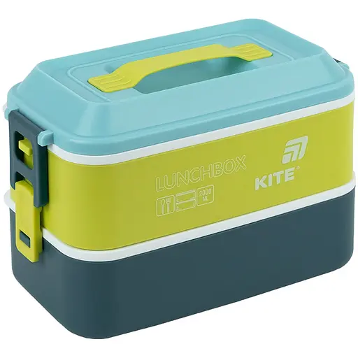 Ланчбокс подвійний Kite з наповненням синій 2 л (K25-1184-2)