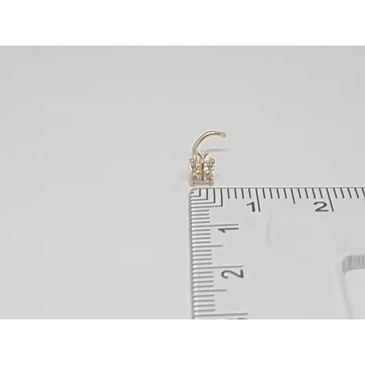 Золота сережка-пірсинг Dear в ніс Dear з фіанітами. 1041.1 - фото 5