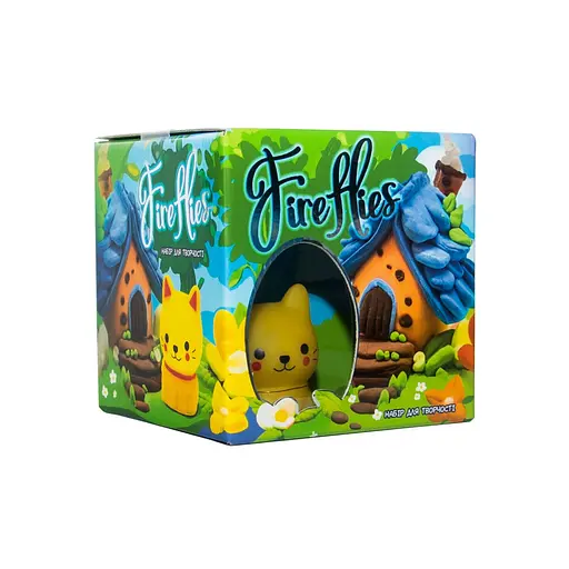 Набор для творчества "Fireflies - котенок" Strateg 30411 светильник, масса для лепки - фото 2