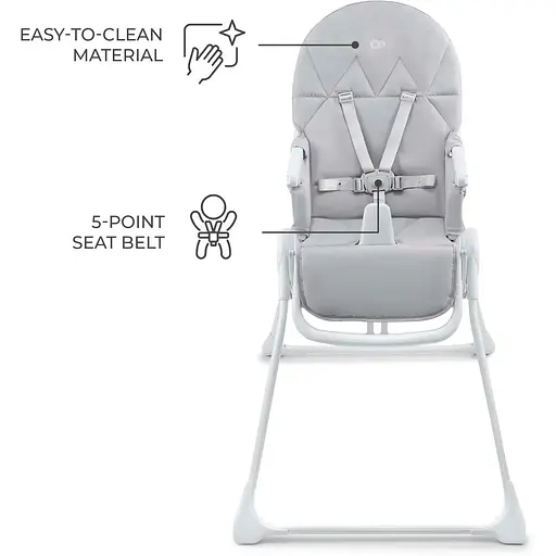 Стільчик для годування Kinderkraft Binci Light Grey (KHBINC00LGR0000) - фото 3