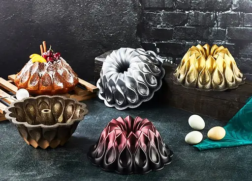 Форма для випікання кексу O.M.S. Collection 3272 26 см для випічки з гранітним покриттям Срібний (Туреччина) - фото 5