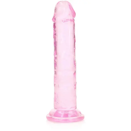 Фалоімітатор RealRock Straight Realistic 6'', 15.5 см (рожевий) - фото 1