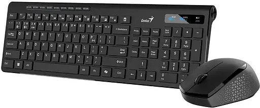 Комплект (клавиатура и мышь) Genius SlimStar 8230 Wireless Black UKR BT+2.4GHz - фото 2