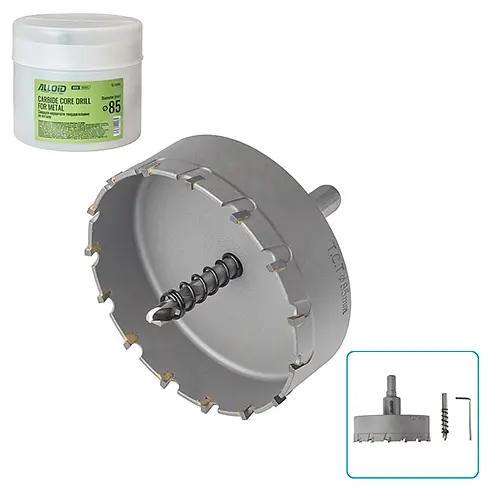 Сверло корончатое Alloid Building Tools твердосплавное по металлу 85 мм (TS-10085) - фото 2