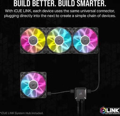 Вентилятор Corsair iCUE Link RX120 RGB PWM Triple Pack (CO-9051018-WW) Б/в - фото 10