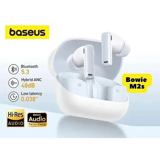 Наушники беспроводные Baseus Bowie M2s NGTW350102 белые - фото 7