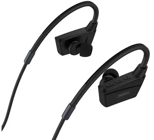 Бездротова Bluetooth стерео гарнітура Remax RB-S19 вакуумна Black
 - фото 2