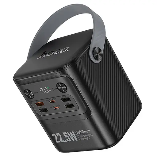 Портативное ЗУ Power Bank Hoco J152 Tough 22.5W+PD20W 80000 mAh Black - фото 5