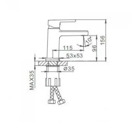 Змішувач для умивальника Frap F1060 - фото 5