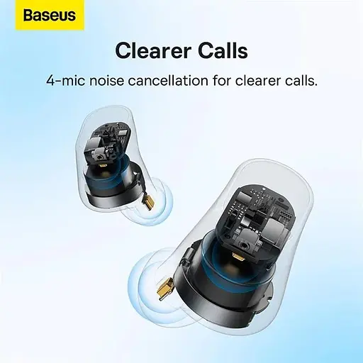 Наушники Baseus Bowie True Wireless Earphones WM05 ANC до 5 часов (NGTW200002) белые - фото 7