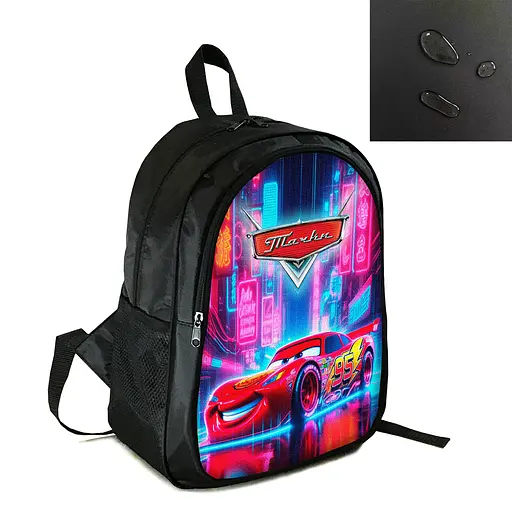 Рюкзак шкільний/міський 38×28см з принтом Тачки Блискавка МакКвін дитячий, підлітковий, спортивний (4259)