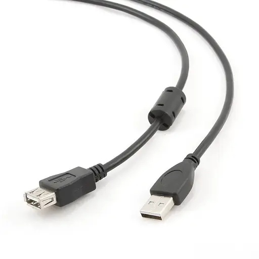 Кабель Usb 2.0 AM/BM 1.8 m 2 ферити прозорий чорний пакет