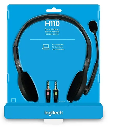 Комп'ютерна гарнітура Logitech H110 Silver (981-000271) - фото 5