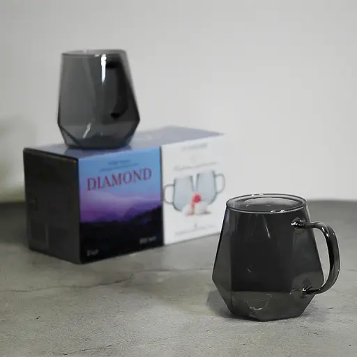 Набір чашок Vittora Diamond з боросилікатного скла 2 шт. 300 мл (135072) - фото 5