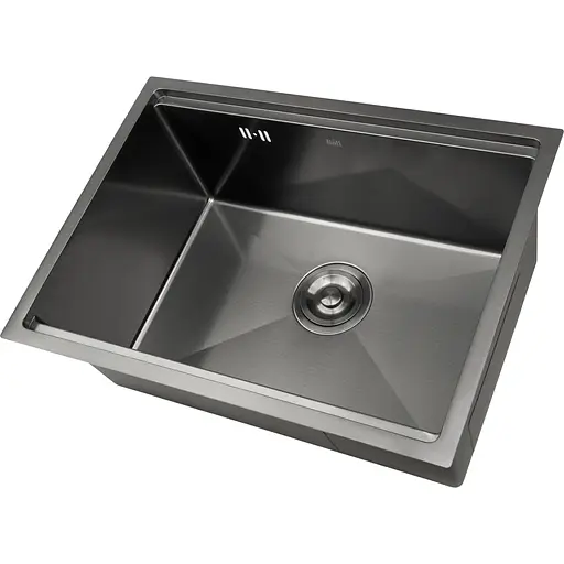 Мийка для кухні Nett NBS-5742 чорна під стільницю декорована з PVD покриттям - фото 2