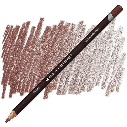 Карандаш цветной Derwent Coloursoft С610 Терракотовый темный