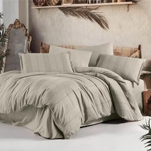 Постільна білизна Arakis V3 Bej Ранфорс Жаккард Clasy pbe0052101 - фото 1