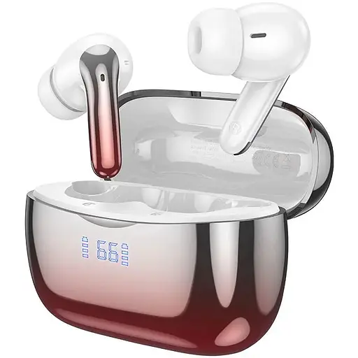 Навушники бездротові Hoco EQ16 Shine true wireless ANC+ENC Noise Червоний BT headset Червоний glaze