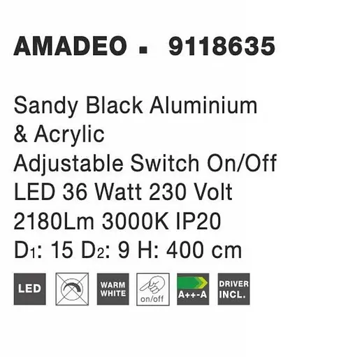 Світильник підвісний AMADEO Nova Luce 9118635 - фото 4